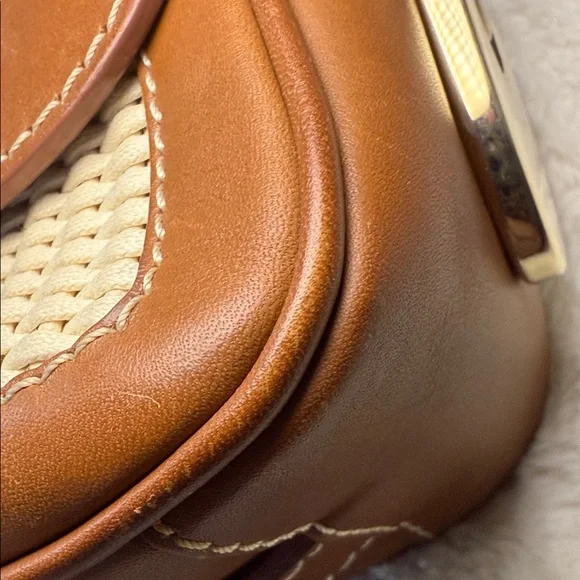 Bally Brown and Cream Woven Shoulder bag - Picture 8 of 15